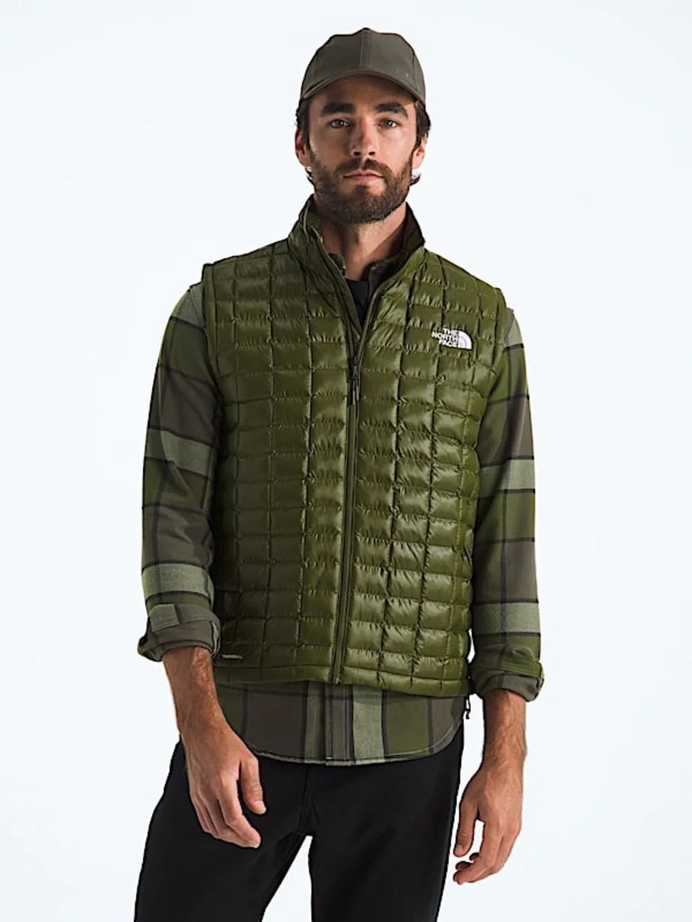 The North Face Men's Thermoball Vest in Woodland Green. Size L. *minor flaw*